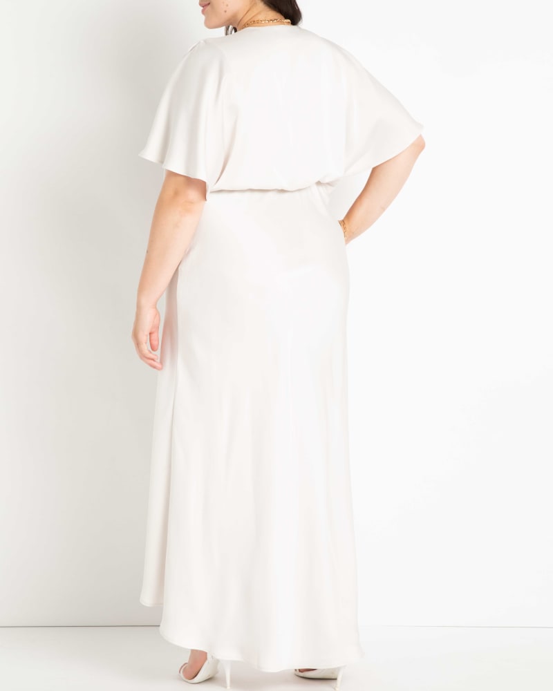 Kimono Sleeve Maxi Dress White White sand